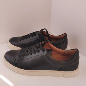 FRYE Ivy Low Black Leather Sneakers - Women's size 8.5 NWOT